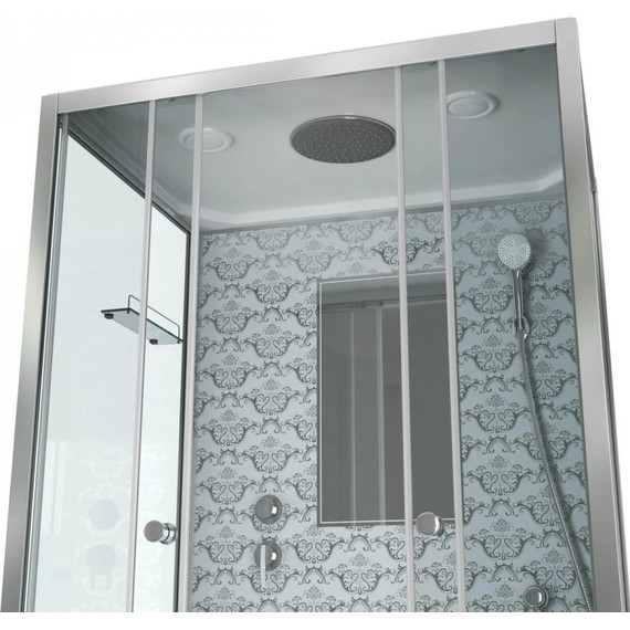 Душевая кабина Niagara Luxe NG-7772QG 120x90 см, серебро/прозрачное - 4 Душевая кабина Niagara Luxe NG-7772QG 120x90 см, серебро/прозрачное фото 4