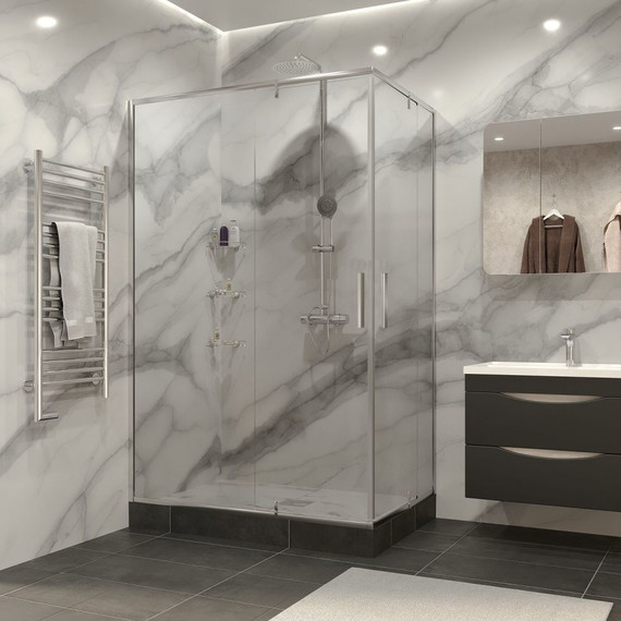 Душевое ограждение Grossman Forta 120х80 см GR-1280RFo, хром/прозрачное фото 2