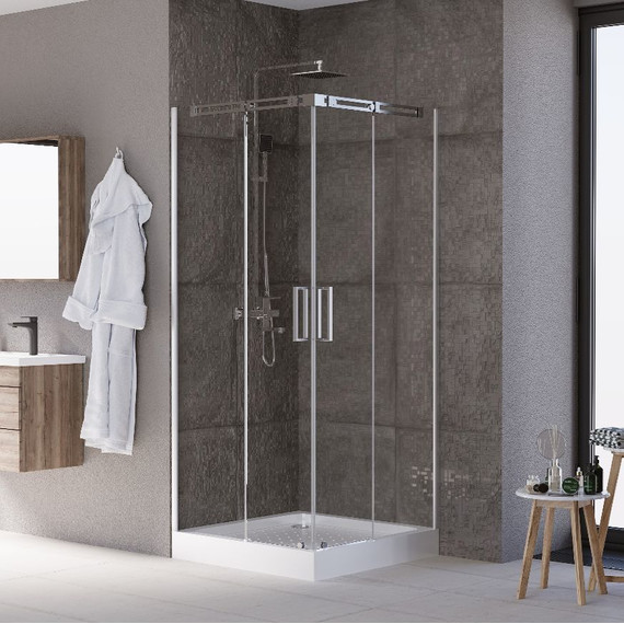 Душевое ограждение Grossman Galaxy 90x90 см GR-3090, хром/прозрачное фото 2