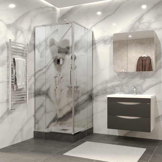 Душевое ограждение Grossman Forta 90x90 см GR-9090Fo, хром/прозрачное фото 2