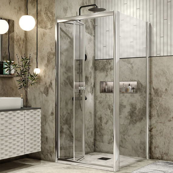 Душевое ограждение Grossman Alba 90x90 см GR-9090Al2, хром/прозрачное фото 7