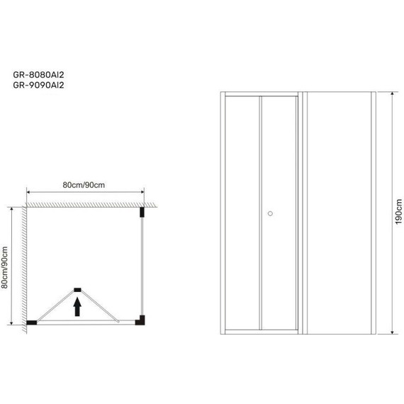 Душевое ограждение Grossman Alba 90x90 см GR-9090Al2, хром/прозрачное фото 9