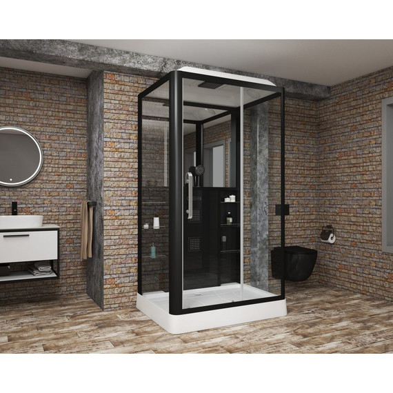 Гидробокс Grossman 90x120 см GR227R R, чёрный/прозрачное - 2 Гидробокс Grossman 90x120 см GR227R R, чёрный/прозрачное фото 2