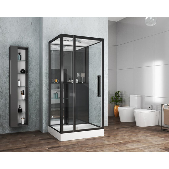 Душевое кабина Grossman 90x90 см GR261, чёрный/прозрачное фото 2