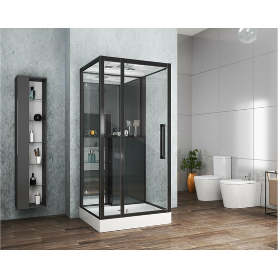 Душевое кабина Grossman 90x100 см GR266, чёрный/прозрачное - 2 Душевое кабина Grossman 90x100 см GR266, чёрный/прозрачное фото 2