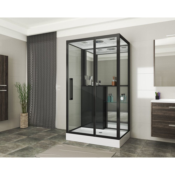 Душевое кабина Grossman 80x120 см GR267, чёрный/прозрачное фото 2