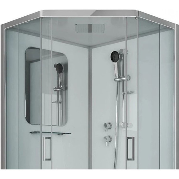 Душевая кабина Niagara Premium NG-6001-01D 90x90 см, хром/прозрачное (безсиликоновая сборка) фото 7