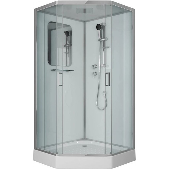 Душевая кабина Niagara Premium NG-6001-01D 90x90 см, хром/прозрачное (безсиликоновая сборка) фото 2