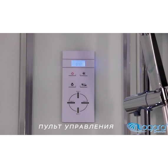 Гидробокс Niagara Premium NG-6001-01GD 90x90 см, хром/прозрачное (безсиликоновая сборка) фото 4