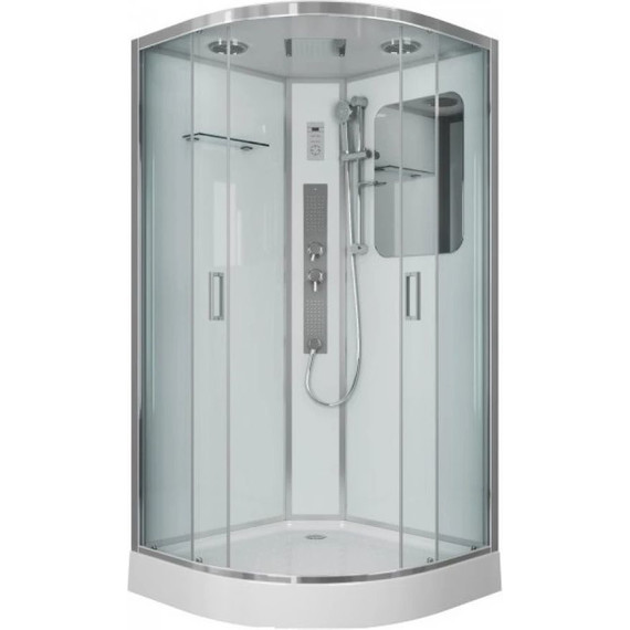 Гидробокс Niagara Premium NG-6001-01G 90x90 см, хром/прозрачное (безсиликоновая сборка) - 2 Гидробокс Niagara Premium NG-6001-01G 90x90 см, хром/прозрачное (безсиликоновая сборка) фото 2