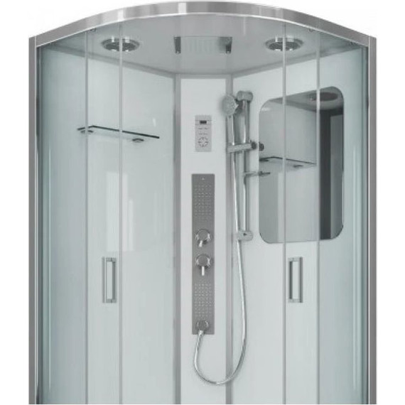 Гидробокс Niagara Premium NG-6001-01G 90x90 см, хром/прозрачное (безсиликоновая сборка) - 4 Гидробокс Niagara Premium NG-6001-01G 90x90 см, хром/прозрачное (безсиликоновая сборка) фото 4