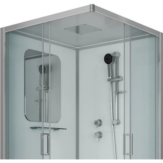 Душевая кабина Niagara Premium NG-6001-01Q 90x90 см, хром/прозрачное (безсиликоновая сборка) фото 3