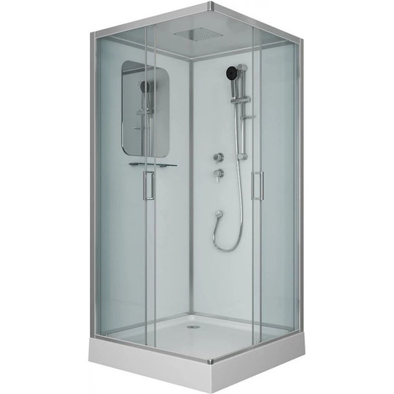 Душевая кабина Niagara Premium NG-6001-01Q 90x90 см, хром/прозрачное (безсиликоновая сборка) фото 2