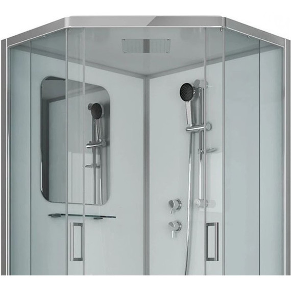 Душевая кабина Niagara Premium NG-6002-01D 100x100 см, хром/прозрачное (безсиликоновая сборка) - 7 Душевая кабина Niagara Premium NG-6002-01D 100x100 см, хром/прозрачное (безсиликоновая сборка) фото 7