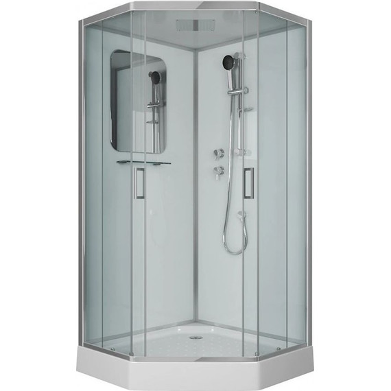 Душевая кабина Niagara Premium NG-6002-01D 100x100 см, хром/прозрачное (безсиликоновая сборка) - 2 Душевая кабина Niagara Premium NG-6002-01D 100x100 см, хром/прозрачное (безсиликоновая сборка) фото 2