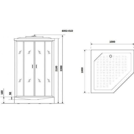 Душевая кабина Niagara Premium NG-6002-01D 100x100 см, хром/прозрачное (безсиликоновая сборка) - 9 Душевая кабина Niagara Premium NG-6002-01D 100x100 см, хром/прозрачное (безсиликоновая сборка) фото 9