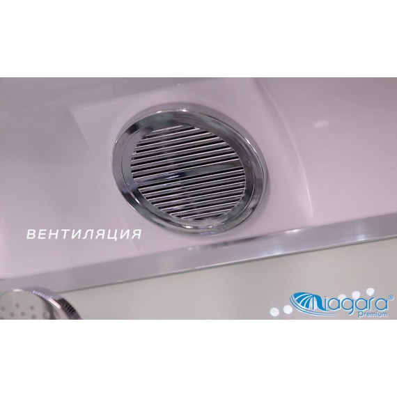 Гидробокс Niagara Premium NG-6002-01GD 100x100 см, хром/прозрачное (безсиликоновая сборка) фото 9