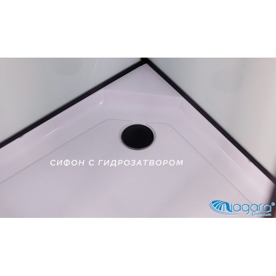Гидробокс Niagara Premium NG-6901-01GD BLACK 90x90 см, черный/тонированное (безсиликоновая сборка) - 5 Гидробокс Niagara Premium NG-6901-01GD BLACK 90x90 см, черный/тонированное (безсиликоновая сборка) фото 5