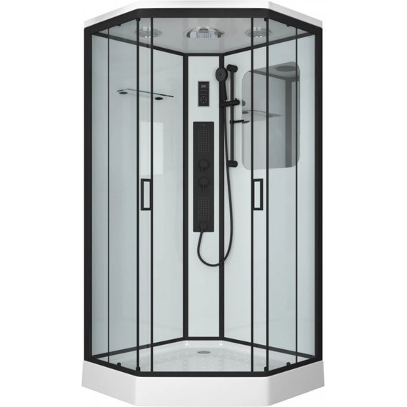 Гидробокс Niagara Premium NG-6901-01GD BLACK 90x90 см, черный/тонированное (безсиликоновая сборка) - 2 Гидробокс Niagara Premium NG-6901-01GD BLACK 90x90 см, черный/тонированное (безсиликоновая сборка) фото 2