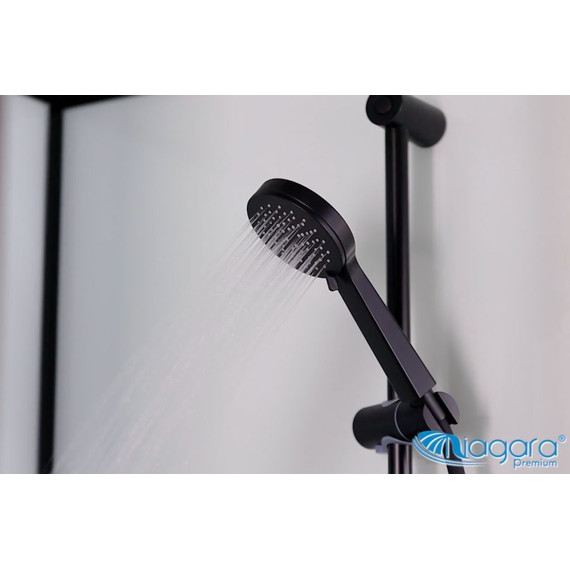 Душевая кабина Niagara Premium NG-6901-01Q BLACK 90x90 см, черный/тонированное (безсиликоновая сборка) фото 7