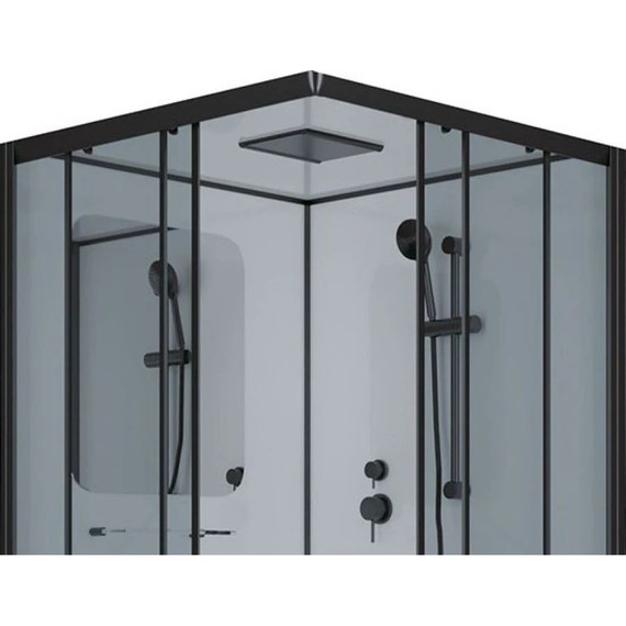 Душевая кабина Niagara Premium NG-6901-01Q BLACK 90x90 см, черный/тонированное (безсиликоновая сборка) фото 4