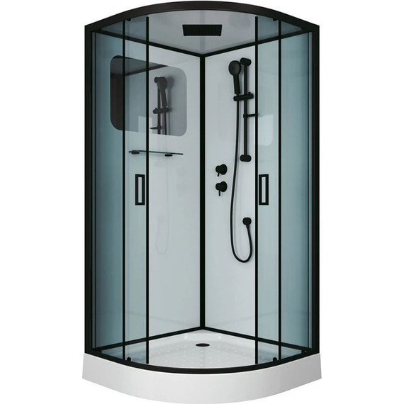 Душевая кабина Niagara Premium 69010134BLACK 90x90 см, черный/тонированное (безсиликоновая сборка) фото 2