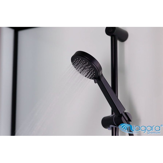 Душевая кабина Niagara Premium NG-6902-01Q BLACK 100x100 см, черный/тонированное (безсиликоновая сборка) - 6 Душевая кабина Niagara Premium NG-6902-01Q BLACK 100x100 см, черный/тонированное (безсиликоновая сборка) фото 6