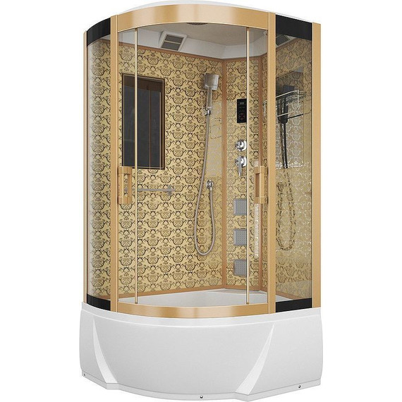 Гидробокс Niagara Luxe NG-7712GR 120x80 см, золото/прозрачное фото 2