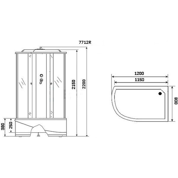 Гидробокс Niagara Luxe NG-7712WR 120x80 см, серебро/прозрачное - 3 Гидробокс Niagara Luxe NG-7712WR 120x80 см, серебро/прозрачное фото 3