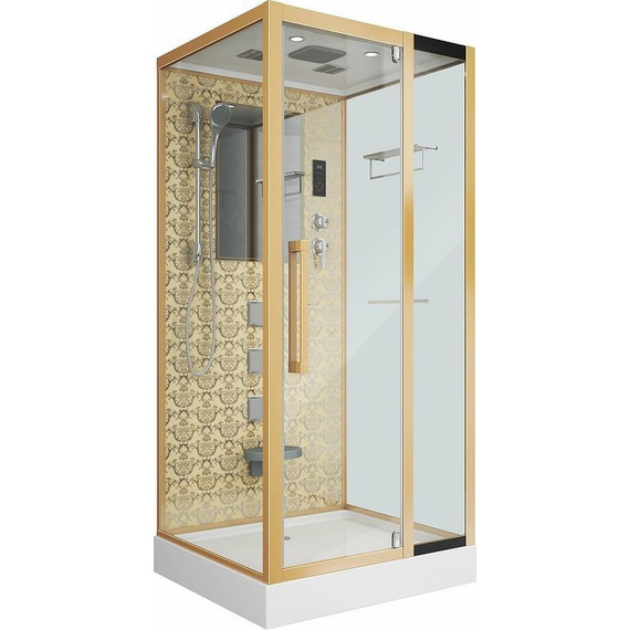 Гидробокс Niagara Luxe NG-7714G 100x90 см, золото/прозрачное - 2 Гидробокс Niagara Luxe NG-7714G 100x90 см, золото/прозрачное фото 2