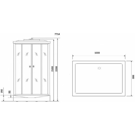 Гидробокс Niagara Luxe NG-7714G 100x90 см, золото/прозрачное - 9 Гидробокс Niagara Luxe NG-7714G 100x90 см, золото/прозрачное фото 9