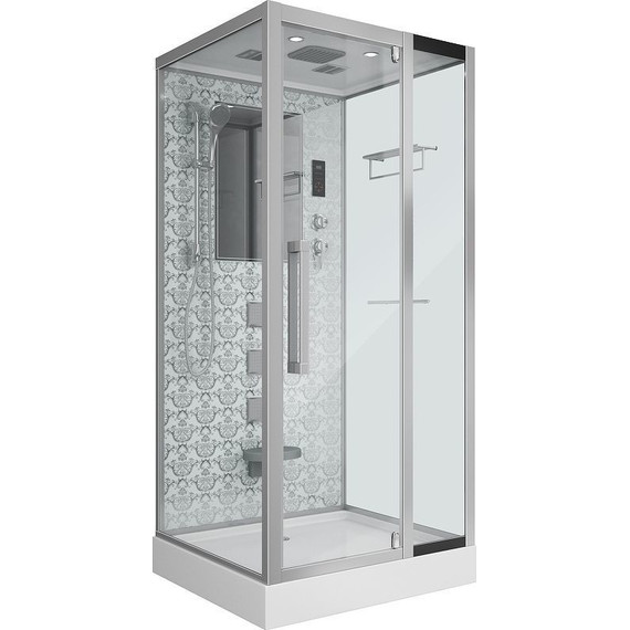 Гидробокс Niagara Luxe NG-7714W 100x90 см, серебро/прозрачное фото 2