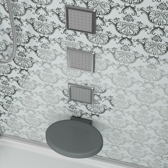 Гидробокс Niagara Luxe NG-7714W 100x90 см, серебро/прозрачное фото 6