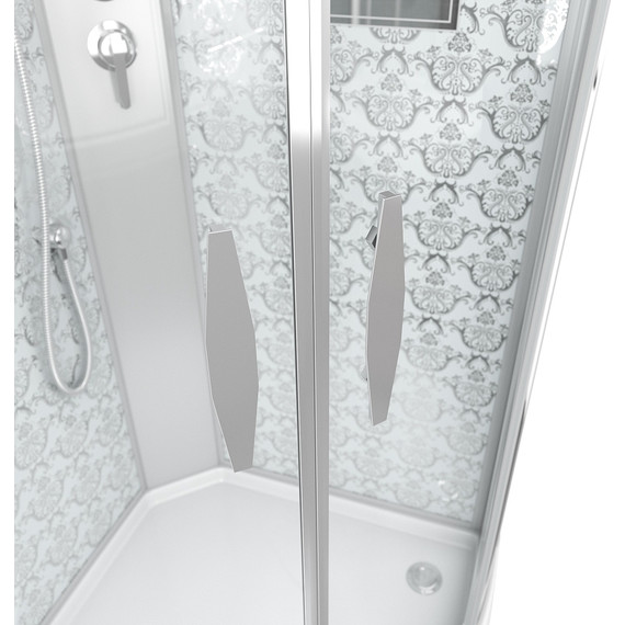 Душевая кабина Niagara Luxe NG-7715WBK 90x90 см, серебро/прозрачное - 3 Душевая кабина Niagara Luxe NG-7715WBK 90x90 см, серебро/прозрачное фото 3