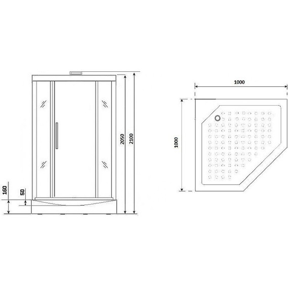 Душевая кабина Niagara Luxe NG-7717WBK 100x100 см, серебро/прозрачное - 7 Душевая кабина Niagara Luxe NG-7717WBK 100x100 см, серебро/прозрачное фото 7