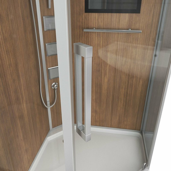 Гидробокс Niagara Luxe NG-7717WD 100x100 см (стекло 5/8 мм), хром/прозрачное - 5 Гидробокс Niagara Luxe NG-7717WD 100x100 см (стекло 5/8 мм), хром/прозрачное фото 5