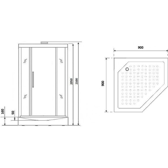 Душевая кабина Niagara Luxe NG-7799GBK 90x90 см, золото/прозрачное фото 7