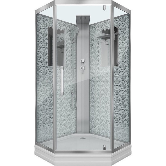 Душевая кабина Niagara Luxe NG-7799WBK 90x90 см, серебро/прозрачное фото 2