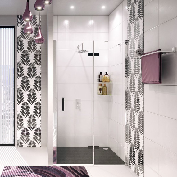 Душевая дверь WasserKraft Aller 120 см 10H05RBLACK MATT (стекло 8 мм), хром/прозрачное фото 2