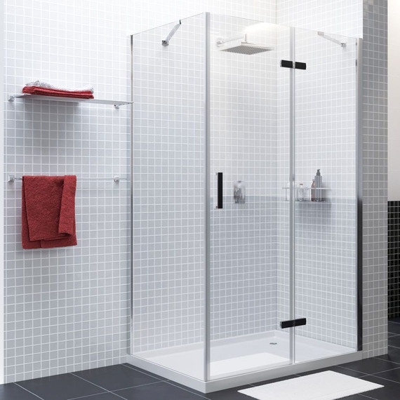 Душевое ограждение WasserKraft Aller 120x80 см 10H06RBLACK MATT (стекло 8 мм), хром/прозрачное - 2 Душевое ограждение WasserKraft Aller 120x80 см 10H06RBLACK MATT (стекло 8 мм), хром/прозрачное фото 2