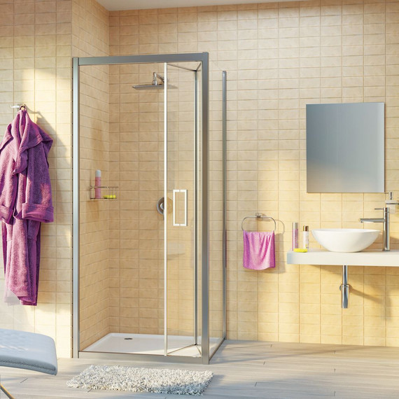 Душевое ограждение WasserKraft Weser 100x100 см 78F19, хром/прозрачное - 2 Душевое ограждение WasserKraft Weser 100x100 см 78F19, хром/прозрачное фото 2