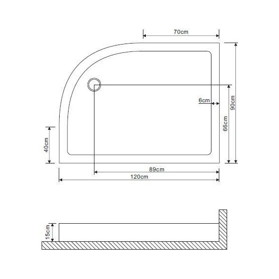 Поддон акриловый Grossman 120x90 см GR-41210920L L фото 3