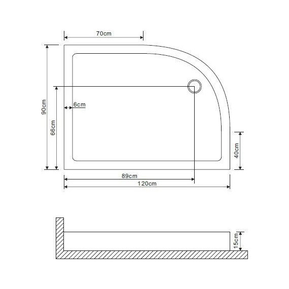 Поддон акриловый Grossman 120x90 см GR-41210920R R фото 3