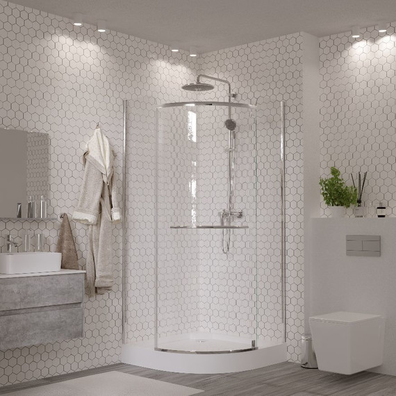 Душевое ограждение Grossman Classic 90 см GR-7090, хром/прозрачное фото 2