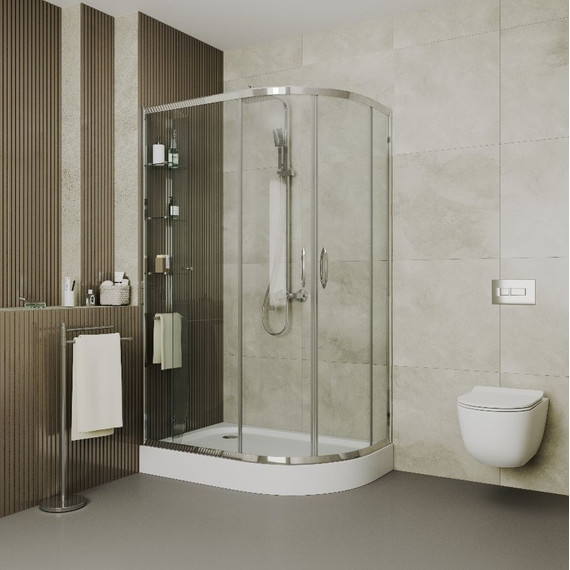 Душевое ограждение Grossman Classic 120x80 см GR-9120L L, хром/прозрачное фото 2