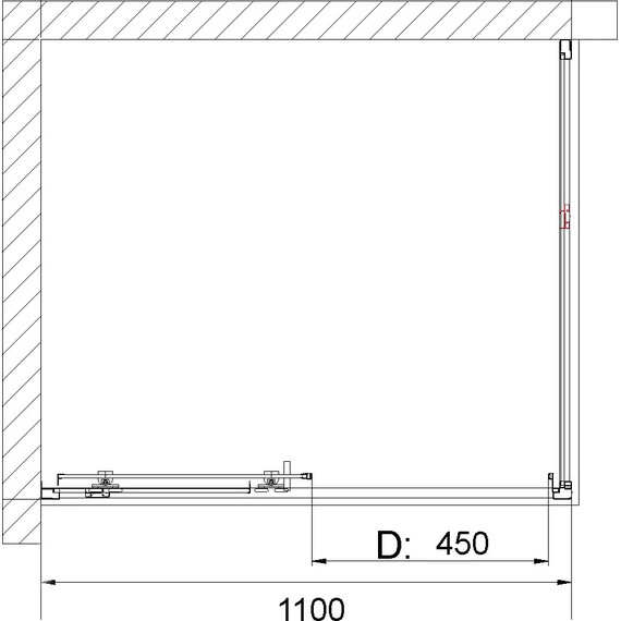 Душевая дверь Niagara Nova 110 см NG-62-11A, хром/прозрачное - 5 Душевая дверь Niagara Nova 110 см NG-62-11A, хром/прозрачное фото 5