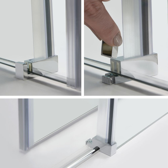 Душевое ограждение WasserKraft Vils 100x90 см 56R22 (стекло 6/8 мм), хром/прозрачное фото 3