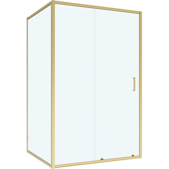 Душевое ограждение Niagara Nova 120x80 см NG-42-12AG-NG-A80G, золото/прозрачное фото 2