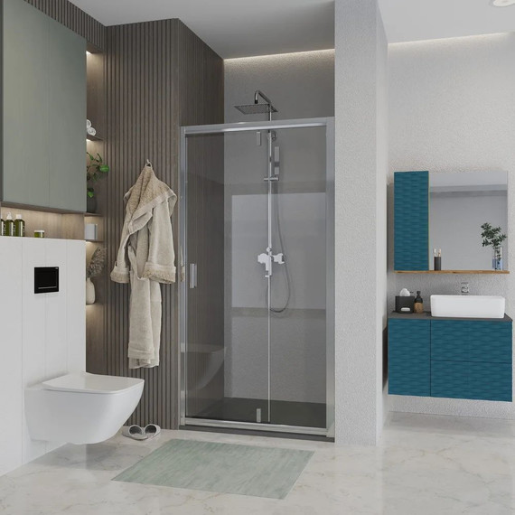 Душевая дверь Niagara Nova 100 см NG-63-10A, хром/прозрачное фото 