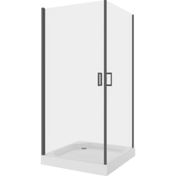 Душевое ограждение Niagara Nova 90x90 см NG-6803-08 BLACK, черный/прозрачное фото 2